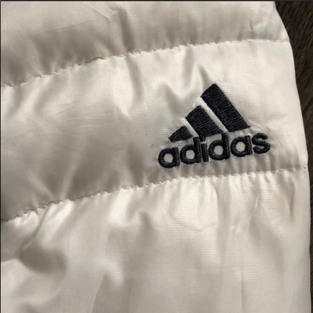 NWT Adidas White Down Puffer Jacket Small - Sample - Picture 9 of 15